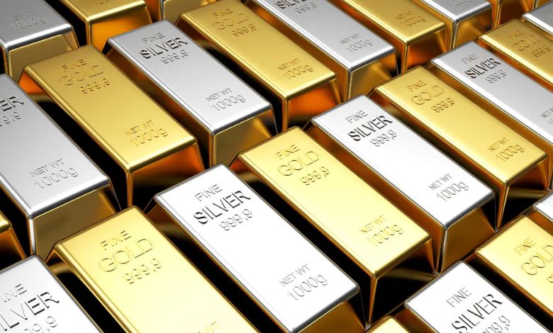 The downward trend in global gold continued with domestic gold at Rs. 209 and in silver Rs. A decrease of 446