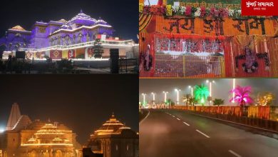 Ram Mandir captivated: decorated with colorful lighting and flowers
