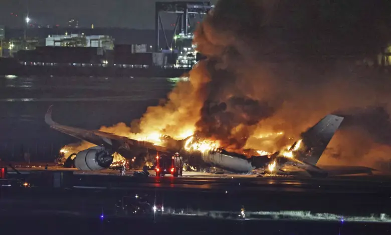 The plane was an Airbus A350, Japanese media reported