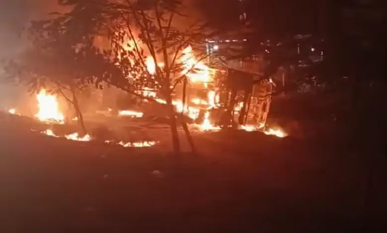 Hyderabad-Bangalore Highway bus fire