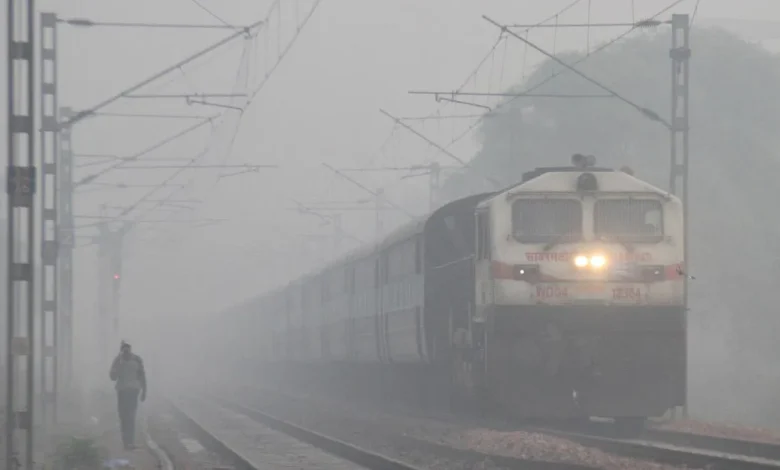 A total of 28 railway trains are running late due to dense fog. Look, your train is not in it...