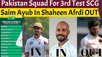 Aus vs Pak 3rd Test Match Team Announce