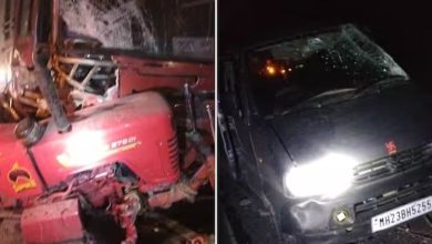 ST bus collided with a tractor and a car
