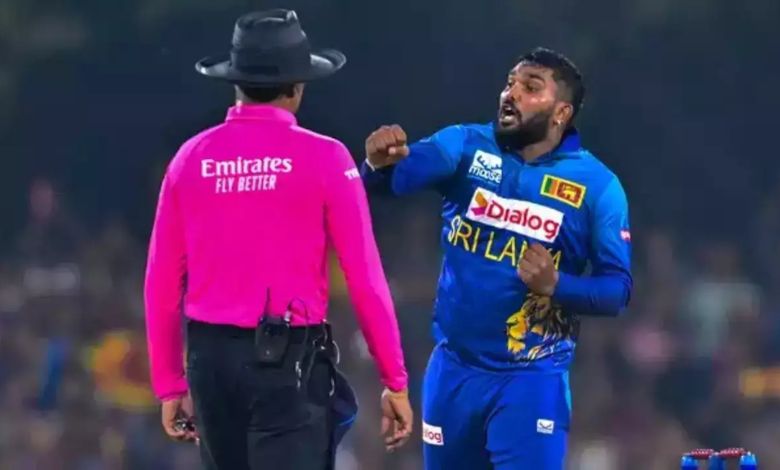 The Sri Lankan captain had a hard time scolding the umpire