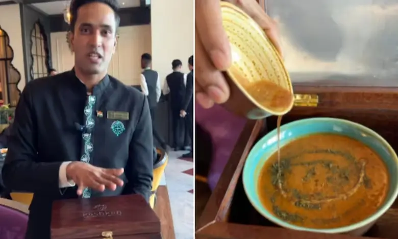 A video a special 24k gold dal by chef Ranveer Brar has gone viral.
