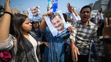 India Alliance Protesters Gather at Delhi's Ramlila Maidan in Support of Arvind Kejriwal