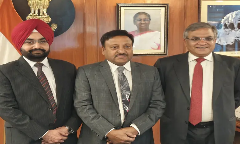 CEC Rajiv Kumar with the two newly-appointed Election Commissioners, Gyanesh Kumar & Dr Sukhbir Singh Sandhu.