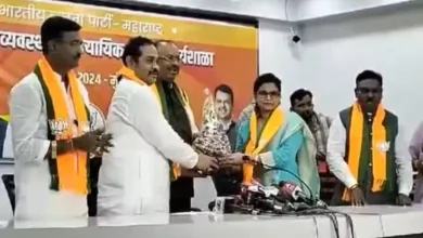 Former Congress leader Nitin Kodwate and his wife Chanda Kodwate joined BJP.