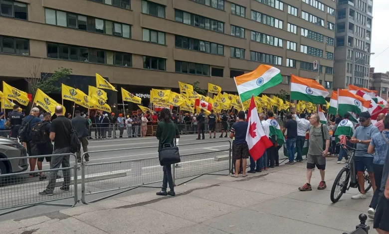 Pro-Khalistan group protest in front of Indian Consulate in Canada