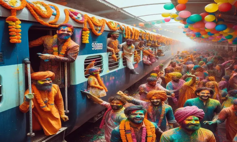 Indian Special Train During Holi
