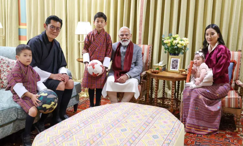 PM Modi with King Jigme Khesar at Lingkana Palace Bhutan