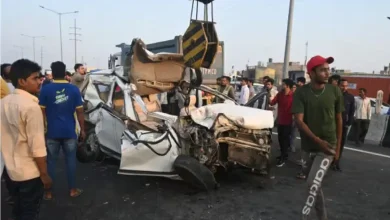 School Van and Truck Accident on Delhi Meerut Expressway with Casualties