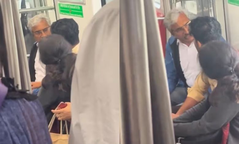 'Babal over sitting' in Delhi, video viral on social media, old man said 'sit on my head'