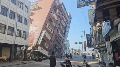 Damage from the 7.2 magnitude earthquake in Taiwan