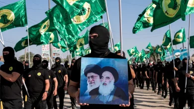 Iran and Israel with symbolic military icons