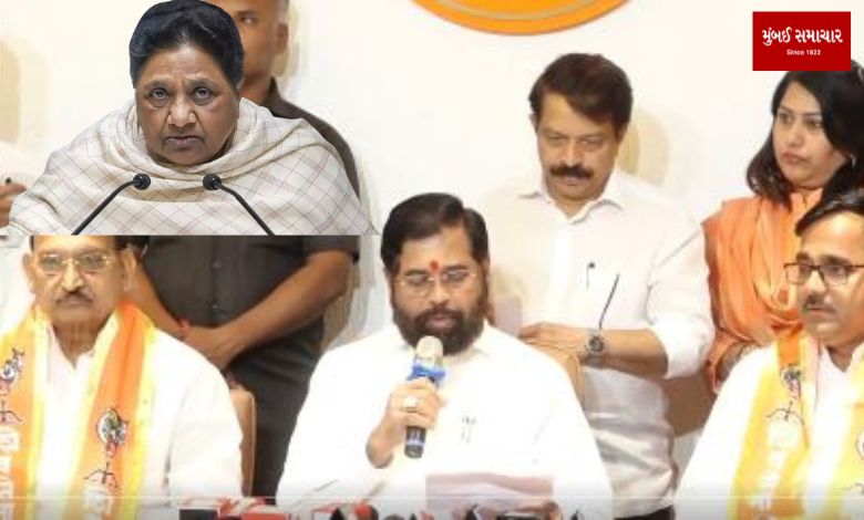Lok Sabha Elections: Mayawati's blow in Maharashtra, two leaders join Shinde's army