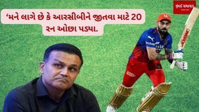 After praising Kohli's century, what error did Sehwag point out?