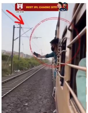 A young man was making a reel on the door of a speeding express train and then something happened that