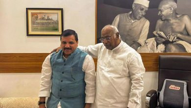 AAP leader Sanjay Singh met Mallikarjun Kharge after being released from jail