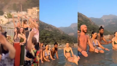 Foreigners in Rishikesh did something like this on the banks of the Ganges... the video went viral