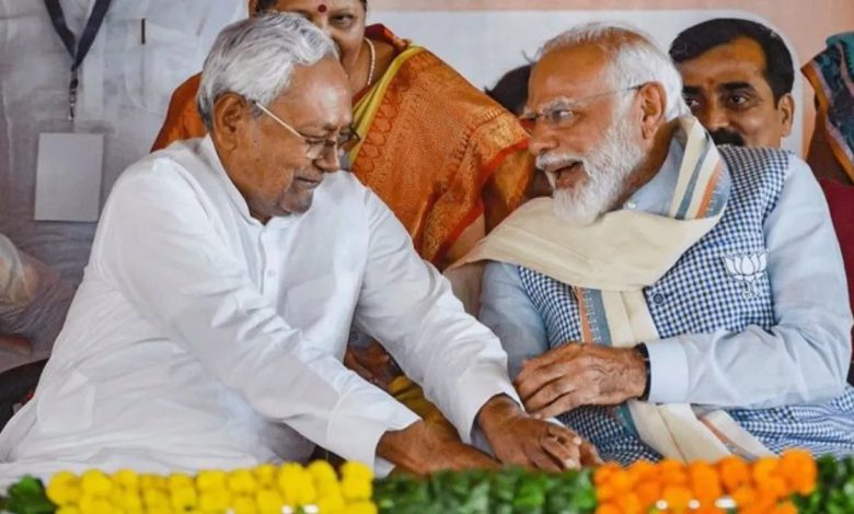 Nitish Kumar grabbed PM Modi's feet after slipping his tongue in Sabha? RJD leader Tejashwi Yadav said?