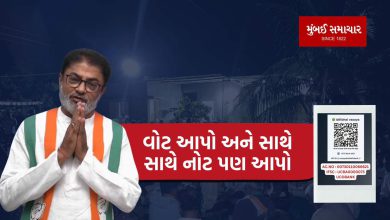 Lalit Vasoya, Congress candidate from Porbandar seat asked the voters for notes and votes