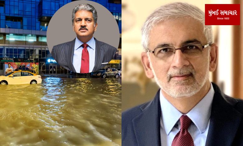 Tweet war between Anand Mahindra and Sanjiv Kapoor on Dubai road flooding