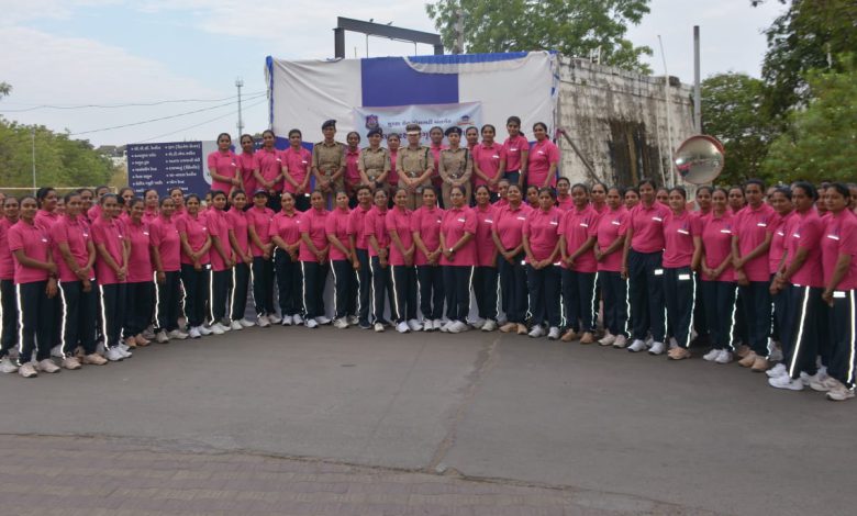 A rally was held with the dress code of 'She Team' for women's safety in Rajkot