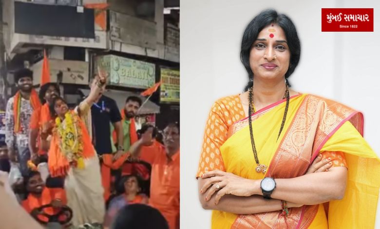 A case has been filed against a BJP candidate Madhavi Lata for pointing an arrow