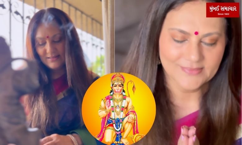 TV's Sita Deepika Chikhalia immersed in Bajrang Bali devotion on Hanuman Jayanti