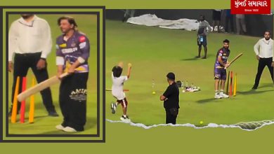 Shahrukh-son AbRam's wide ball to Rinku Singh, King Khan gives the catch