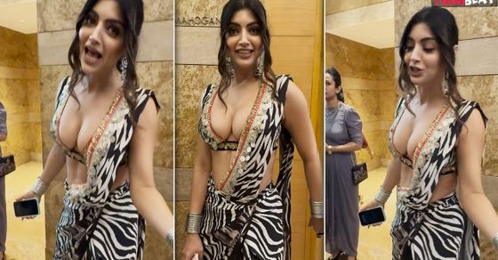 The actress was trolled while walking the ramp wearing a revealing blouse