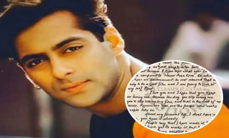 Salman Khan's so nice handwriting... Old letter goes viral, fans have a question