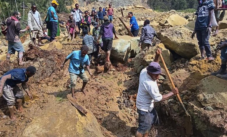 More than 2,000 people have been buried in mud due to landslides in Papua New Guinea