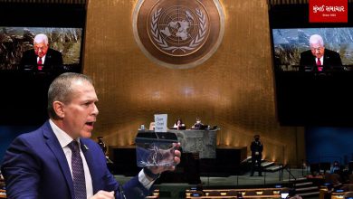 Israel's Ambassador to UN General Assembly, Lalghum, tore copy of UN Charter, protested resolution on Palestine