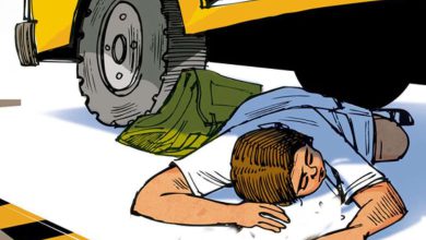 Dumper rolls over sleeping laborers at construction site: one dead