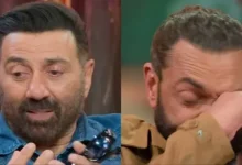 What happened is that matcho man Sunny Deol cried in the ongoing show