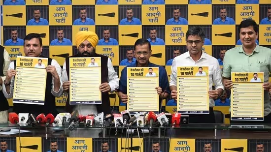 Kejriwal's guarantee against Modi's guarantee, AAP's 10 guarantees to countrymen