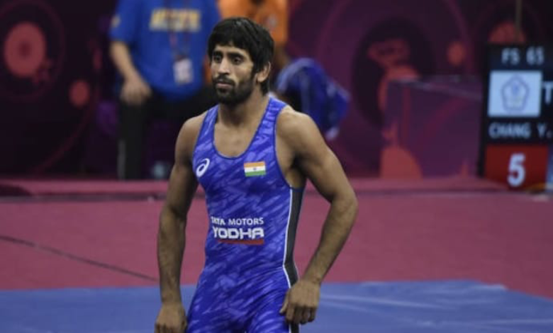 Wrestler Bajrang Punia was suspended for which allegation