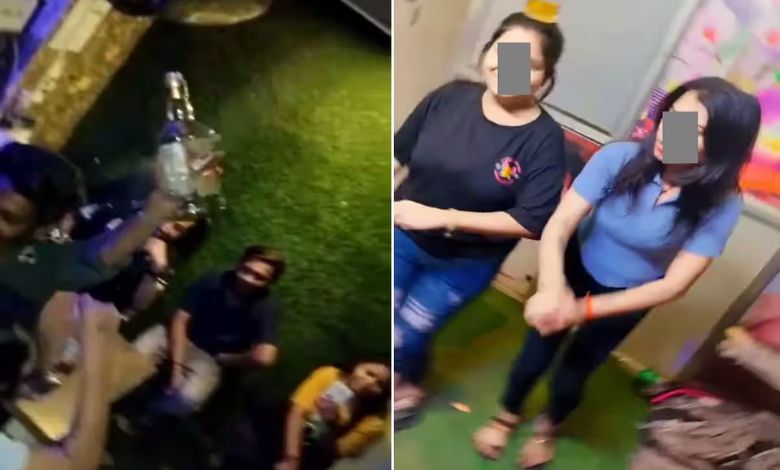 A video of girls drinking alcohol and dancing on Jamalkudu at a spa in Ahmedabad has gone viral