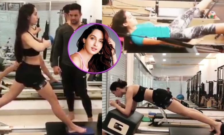 Nora Fatehi does her work-out even in this heat