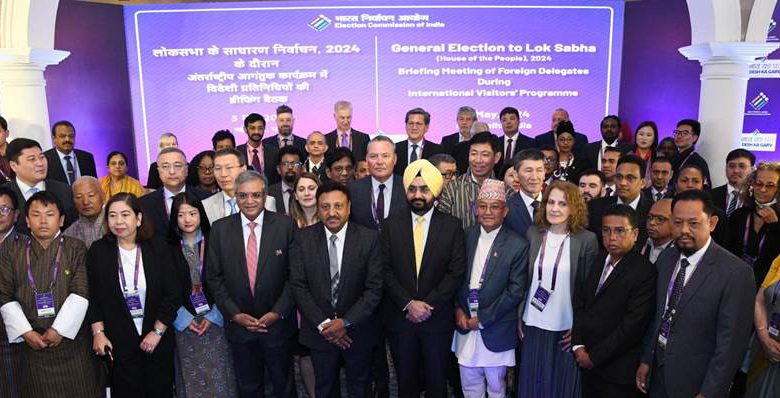 Foreign delegation influenced by Election Commission of India He praised the election process and the enthusiasm of the voters