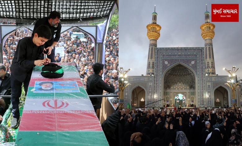 Former President of Iran Ebrahim Raisi was buried in a gold-domed mausoleum