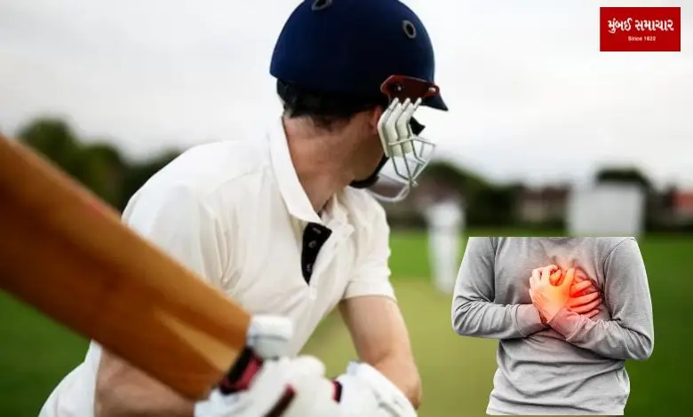 A player dies of a heart attack while playing cricket