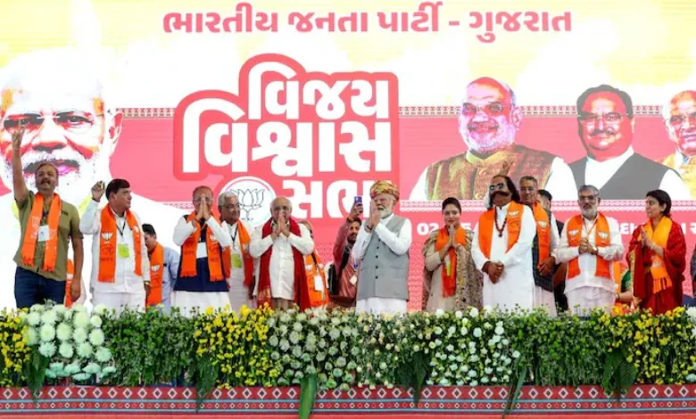 Losabha election BJP wins over 12 seats in Gujarat