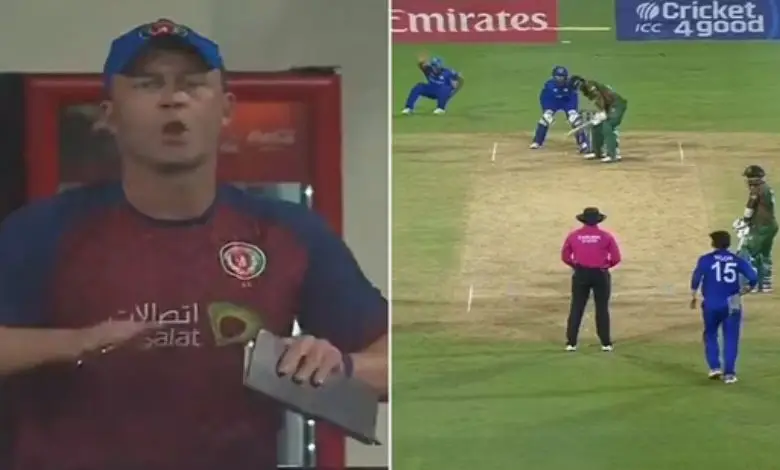 Did the Afghanistan player play the injury? Which gesture of coach Jonathan Trott sparked controversy?