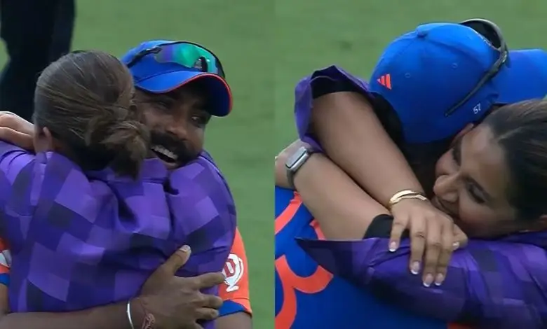 Who was the cricket anchor whom Bumrah hugged while giving an interview!