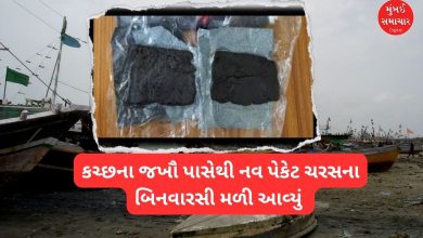 Marine Police found 9 unclaimed packets of charas from Jakhou in Kutch