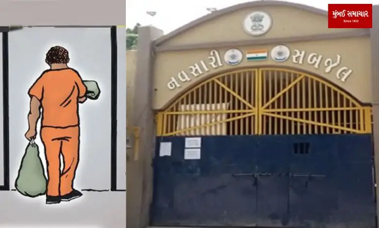 A prisoner in Navsari Sub Jail took off from Sanapat, climbed a tree and created a ruckus
