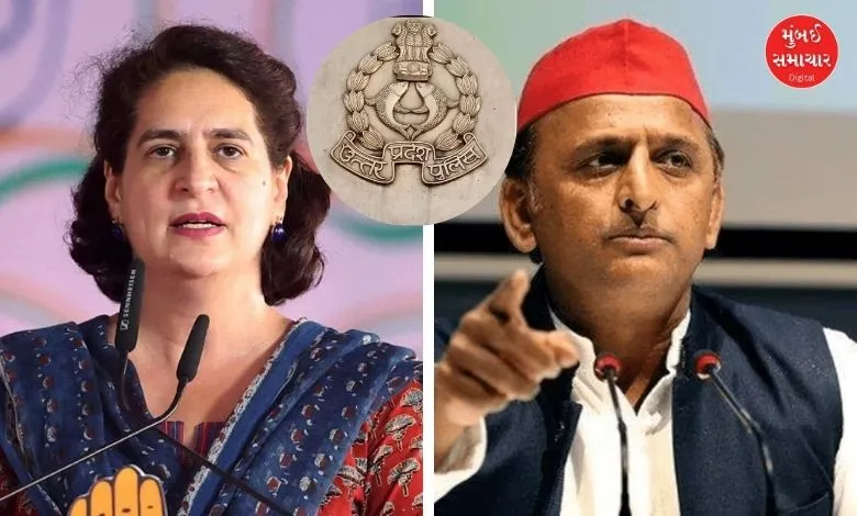 Priyanka, Akhilesh criticize BJP government for outsourcing recruitment of policemen in UP